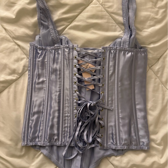 Victoria's Secret Classic Silver Corset Set - Picture 3 of 4